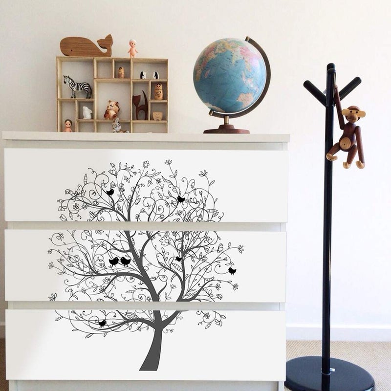 Alwayspon Self-Adhesive Dresser Sticker, Peel and Stick Furniture Stickers/Decals, Removable Furniture Skin (002, MALM)â€¦ - Image 3